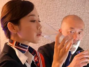 Hot japan girl Ren Azumi play with toys